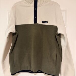 Lands' End Men's Two-Tone Zip Up Sweater